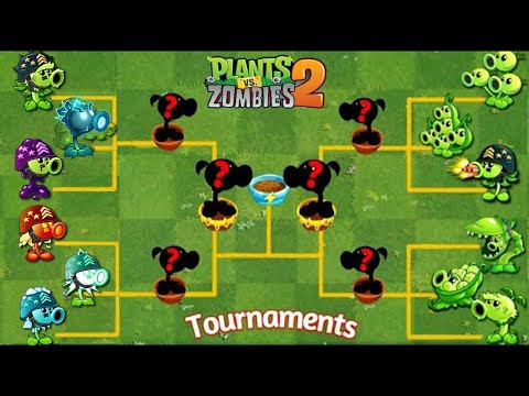 Tournament All PEA Plants & Mega Gatling vs All Zombies - PvZ 2 Tournament Plant Vs Plant
