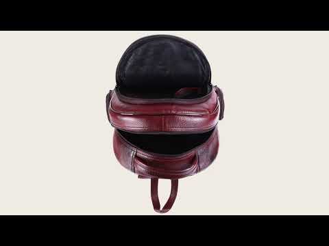 Standered S.k.leather M R Leather Back Pack Bag, Bag Capacity: 22 Liters Approxx, Number Of Compartments: 3