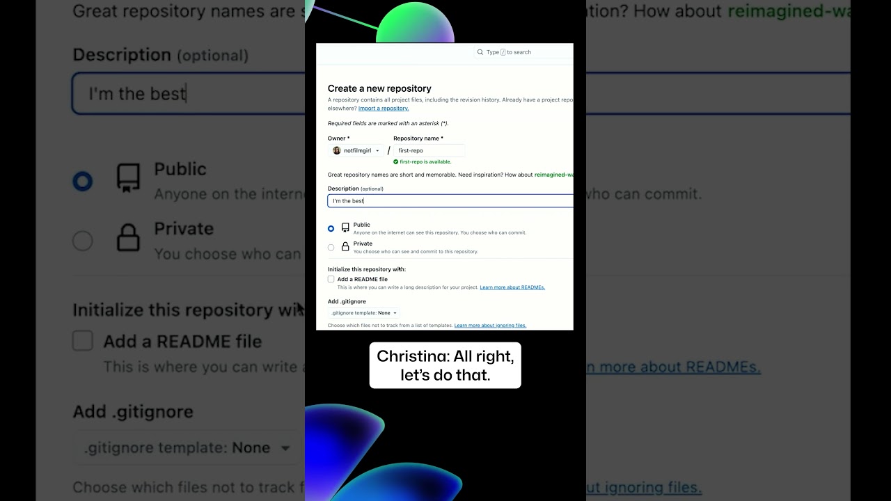 How to create your first GitHub repository
