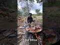 He Cooks & Eats Alone in the Wild… But Wait for the Final Bite! 🍖😳 #shorts #wildcooking