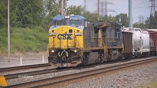 preview picture of video '(19) CSX Mixed Freight WB @ Blasdell, NY.  July 25 2014'