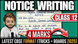 Notice writing | Notice writing class 12 | Notice format class 12 | BOARDS 2025