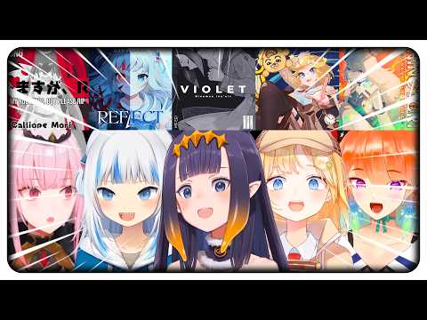 HoloMyth's reaction when they hear their own original songs in EN Reco Minecraft RP 【Hololive EN】