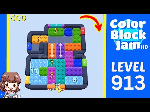 Color Block Jam Level 500 (913) Solution Walkthrough