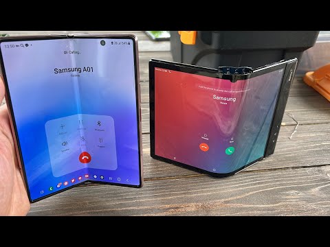 Battle Incoming Call 🔄 Samsung Galaxy Z Fold 3 Android 13 vs Royole Flex Pai Android 9