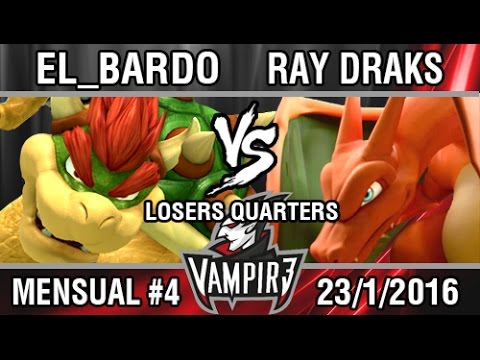 [Vampir3 Mensual #4] El_Bardo (Bowser) vs Ray Draks (Cloud, Charizard) SSB4 Losers Quarters - Top 8