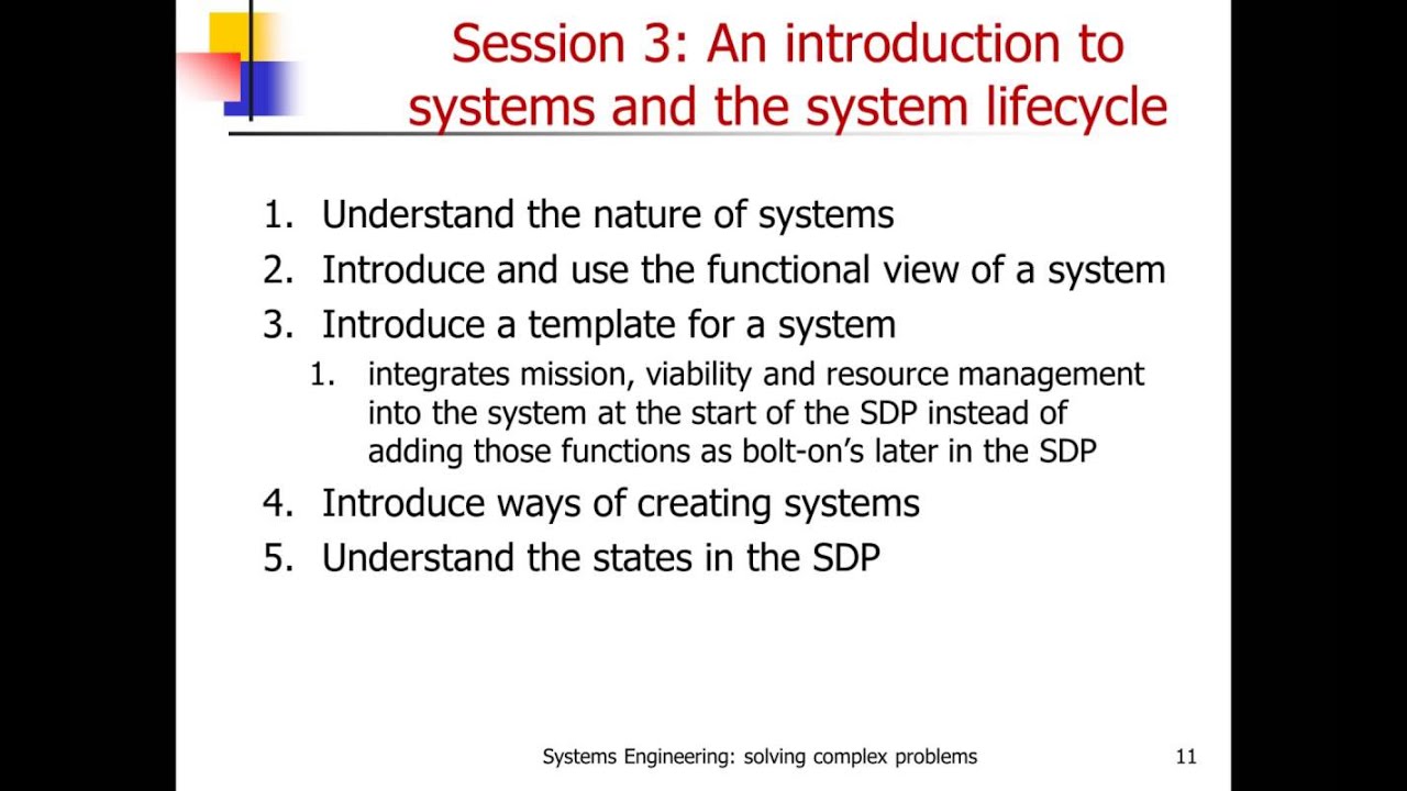 Systems Engineering: A methodology for solving complex problems:  Course Overview