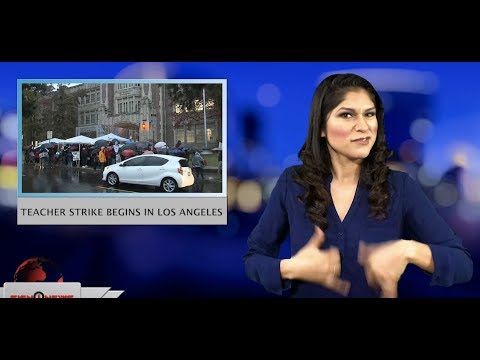 Teacher strike begins in Los Angeles (ASL - 1.14.19)