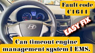 C1611 Can timeout engine management system EASY FIX, Hyundai ecm repair.