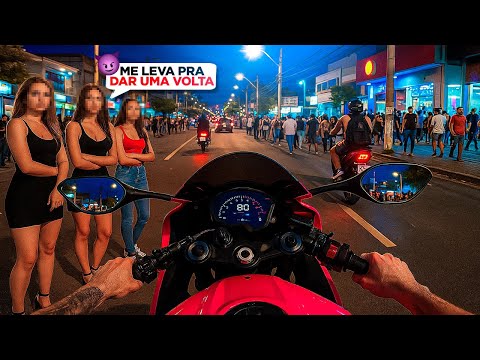 Causing a scene at the club entrance on an S1000RR 🔥😈 They asked to go for a ride!