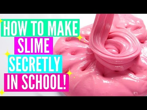 How To Make Slime In School Without Getting Caught! How To Make Jiggly Slime, Glossy & Clicky Slime