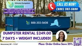 $249 Same Day Roll Off Dumpster Rentals - Nesconset, NY - Call (888) 303-5608
