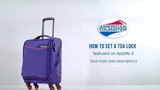 American Tourister Applite 2.0 - How to set the TSA lock code