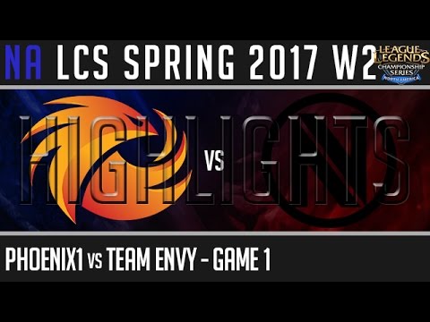 Phoenix1 vs Team Envy Highlights Game 1 - NALCS W2D2 Spring 2017 - P1 vs NV G1