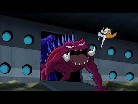 Space Ghost and Batman fight Creature King