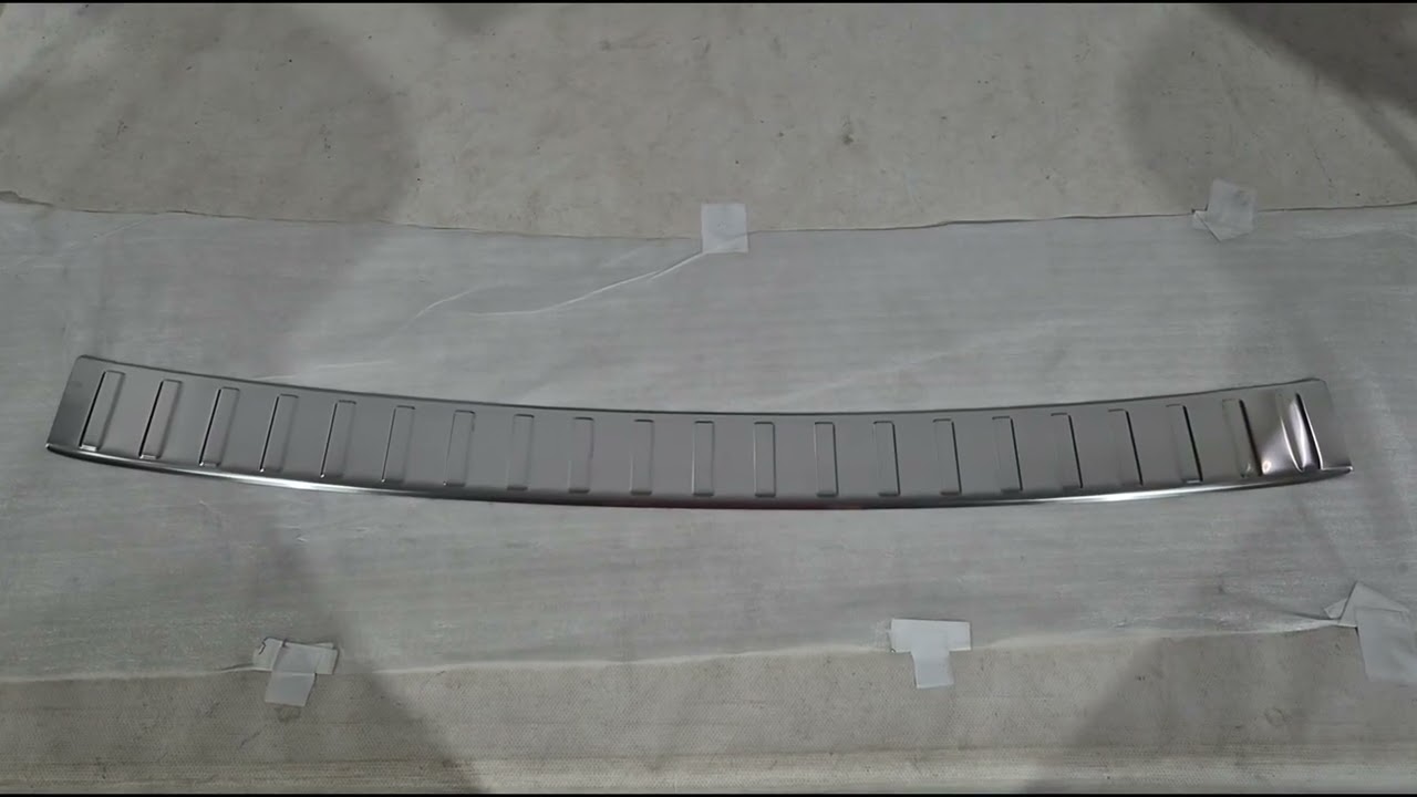 Volkswagen Tiguan 2023- гг. Накладка на задний бампер Carmos нержавейка матовая Video 1