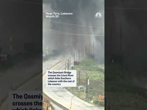 Video shows moment Israeli army strikes bridge in Lebanon