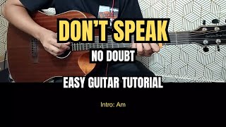 Don't Speak - No Doubt | Easy Guitar Tutorial