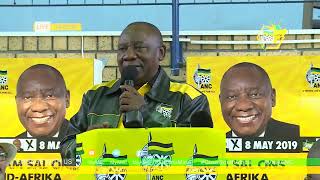 ANC President, Cde Cyril Ramaphosa addresses the Mitchells Plain Community in the Western Cape