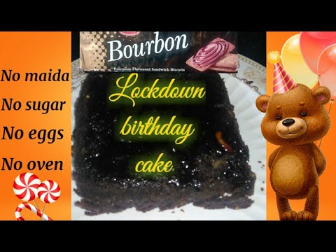 Lockdown birthday cake with |bourbonbiscuits|eggless cake|easycake preparation|intelugu|by nischal
