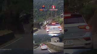 【車禍影片】前車慢下請確定好動態再超車（2025.10.12 新竹縣尖石鄉竹60縣道