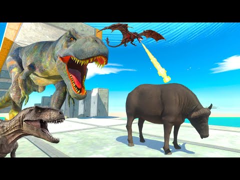 Which Dinosaur Or Animal Could Escape The Jaws Of The Old Goat Rex - Animal Revolt Battle Simulator