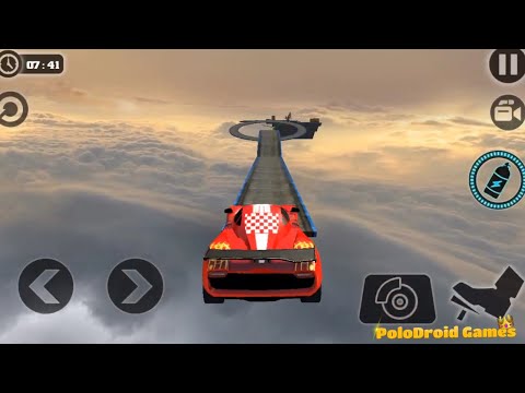 Impossible Stunt Car Tracks 3D - Red Car Driving Stunts Levels 12 & 13 - Android iOS Gameplay FHD