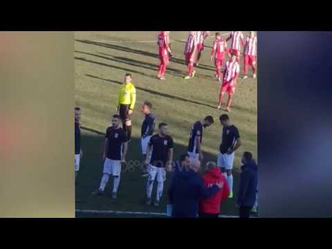 Ora News - Tension gjatë ndeshjes Skënderbeu-Bylis