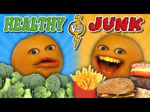 Annoying Orange - Healthy vs Junk Food Challenge