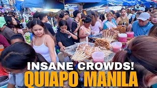 QUIAPO MANILA|INSANE CROWDS! SUNDAY SCENES [4k] walking tour 
