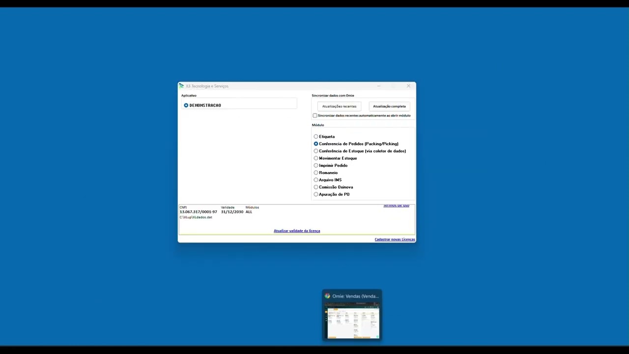 Demo X3Tec Conferência de Pedidos