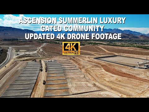 Ascension Summerlin Pulte Homes And Toll Brothers Gated Community 4K Drone Footage