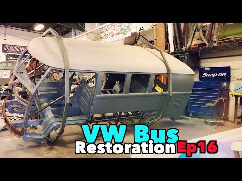 VW Bus Restoration - Episode 16 - Rotisserie Time! | MicBergsma