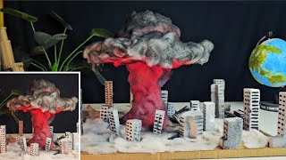 Diy Atomic Bomb Explosion Diorama | Easy Step-by-Step #schoolproject #scienceproject