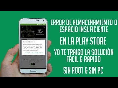 Espacio insuficiente - Liberar espacio [SOLUCION FACIL]