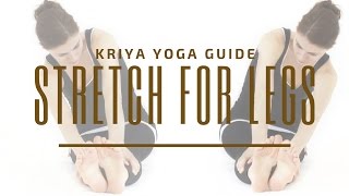 How to stretch legs? 1-minute yoga workout for tight & tired legs. Easy Yoga pose for legs streching