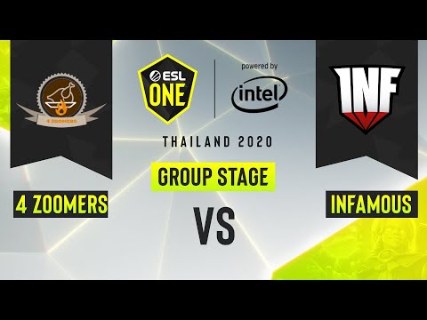 Dota2 - 4 Zoomers vs. Infamous - Game 1 - ESL One Thailand 2020 - Group Stage - AM