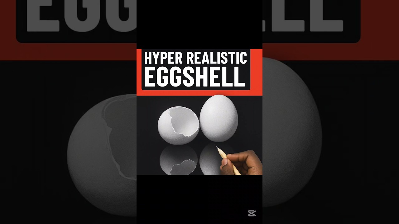 Watch Me Draw a Hyper-Realistic Eggshell | 2 minutes  29 Second Drawing Challenge