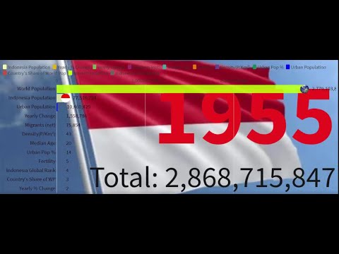 Indonesia Past Present Future Population (1955-2050)