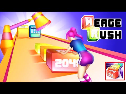 Merge Rush | Noob vs Pro vs Hacker in merge rush 3d block 2048 ball 3d video games Android, iOS #1