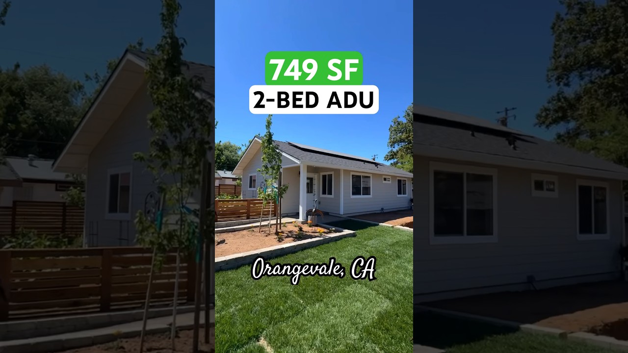 749 sq.ft 2-bedroom ADU in Orangevale, CA #accessorydwellingunits #adubuilders