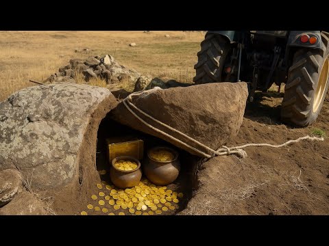 "Shocking Discovery Gold Burst from the Split Stone!"