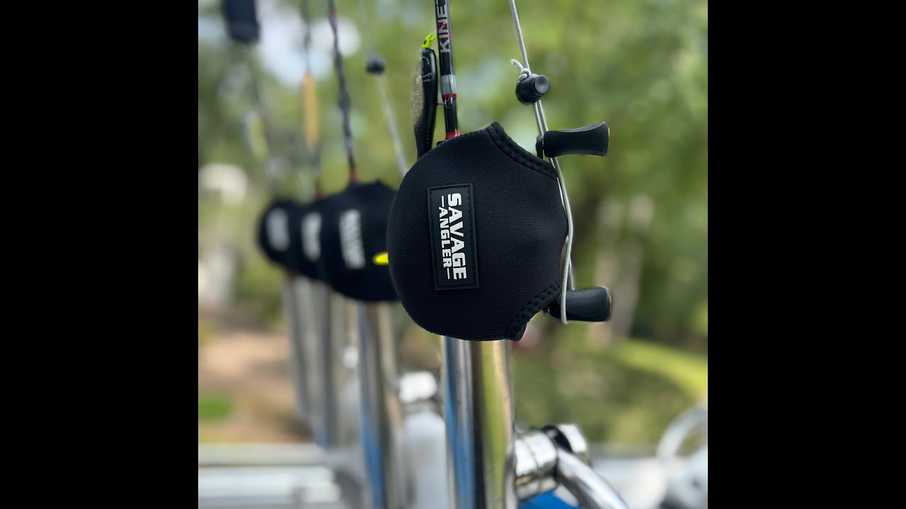 Savage Angler Neoprene Baitcast Reel Cover Installation Demonstration | Neoprene Reel Cover