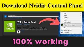 Download and install NVidia control panel in windows 11-10 Officially  (Fast and Easy)