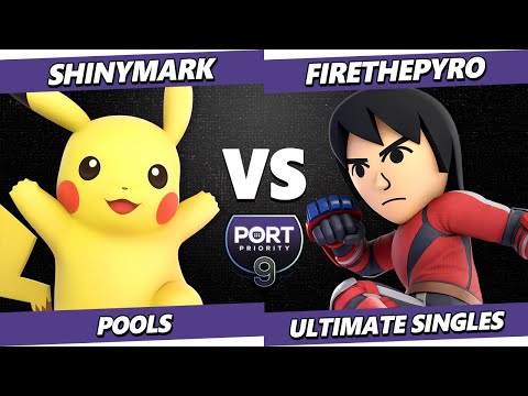 Port Priority 9 - ShinyMark (Pikachu) Vs. FireThePyro (Mii Brawler) Smash Ultimate - SSBU