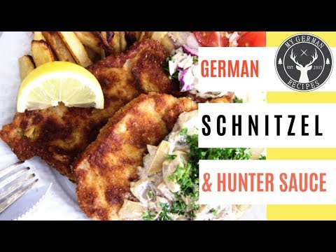 How to make a quick German Schnitzel with Hunter Sauce (Jägersoße) ✪ MyGerman.Recipes