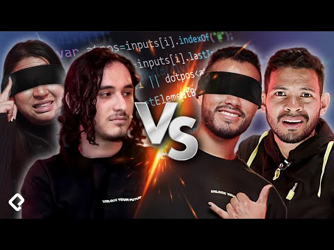 Programadores resuelven algoritmos con los ojos vendados