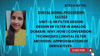 Designing IIR Filters from Analog Filters | Digital Filter Design Methods.