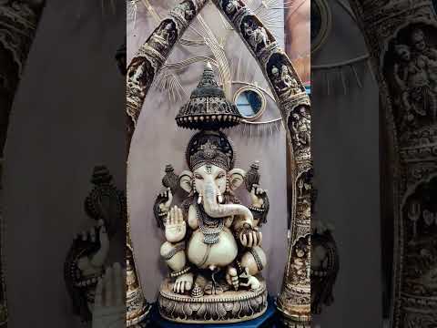 Marble Dust Lord Ganesha With Tusk Story Carving