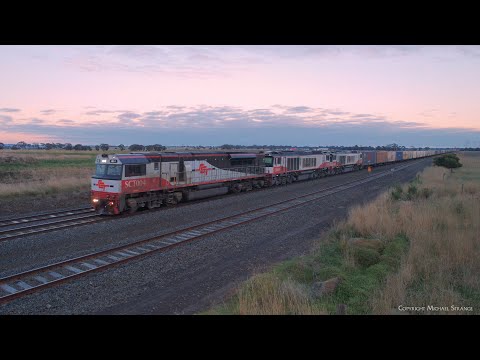7AM9 SCT Mixed Freight Train Including 48 Steel Wagons (11/6/2023) - PoathTV Australian Railways
